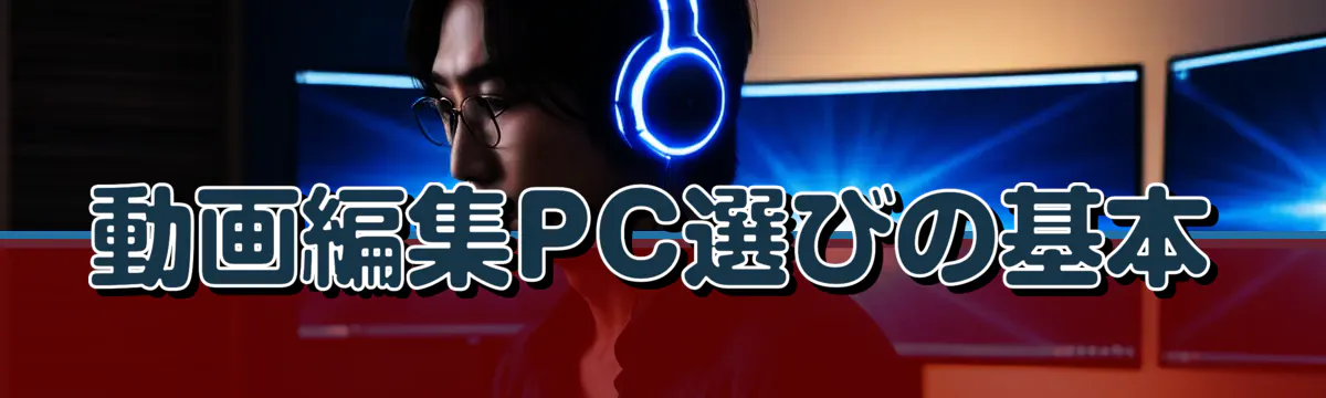 動画編集PC選びの基本