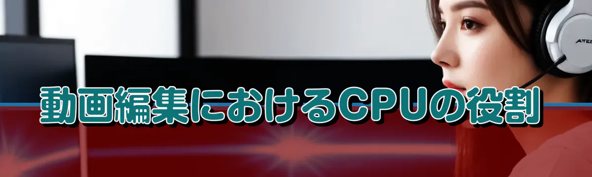 動画編集におけるCPUの役割