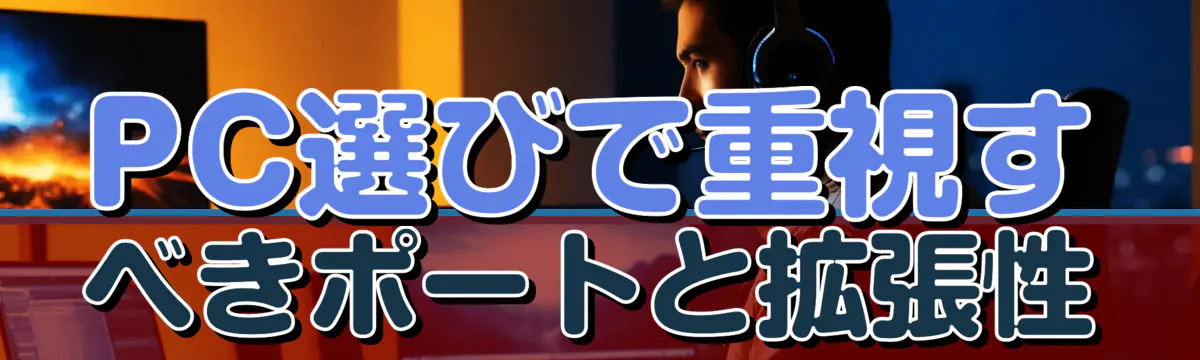 PC選びで重視すべきポートと拡張性