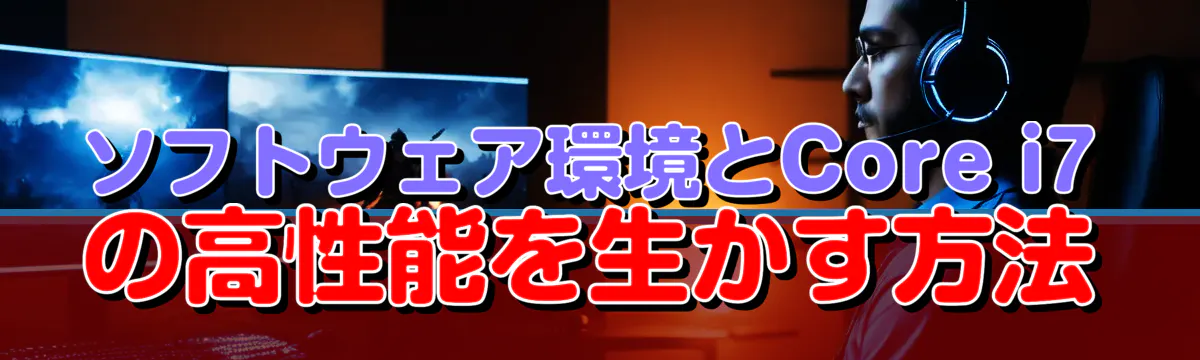 ソフトウェア環境とCore i7の高性能を生かす方法