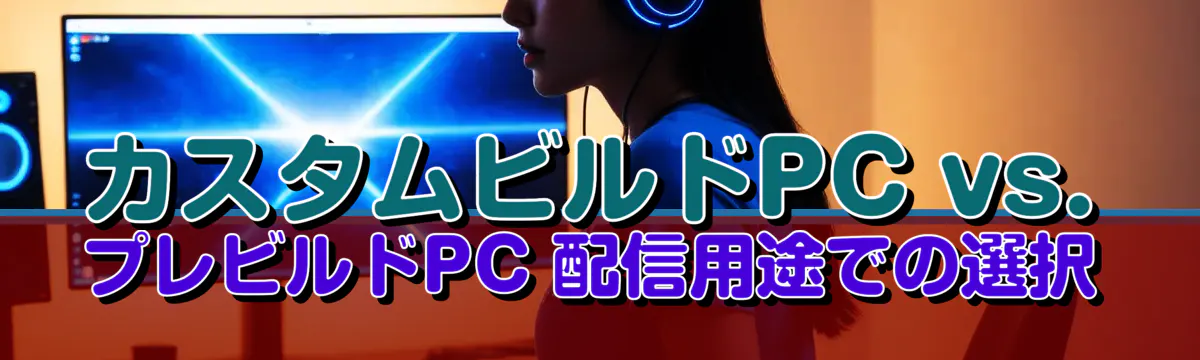 カスタムビルドPC vs. プレビルドPC 配信用途での選択