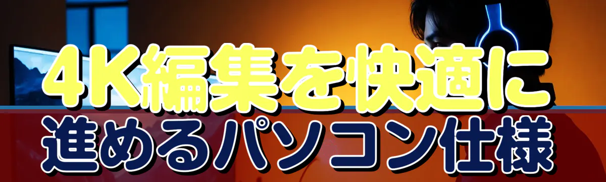 4K編集を快適に進めるパソコン仕様