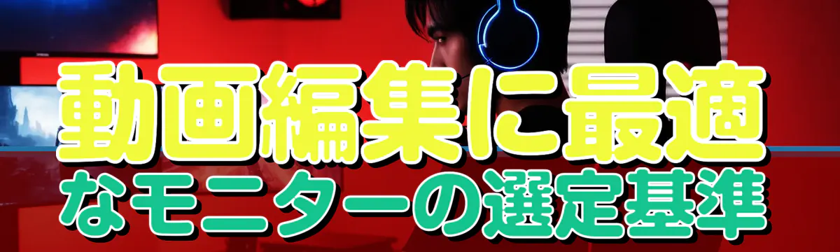 動画編集に最適なモニターの選定基準