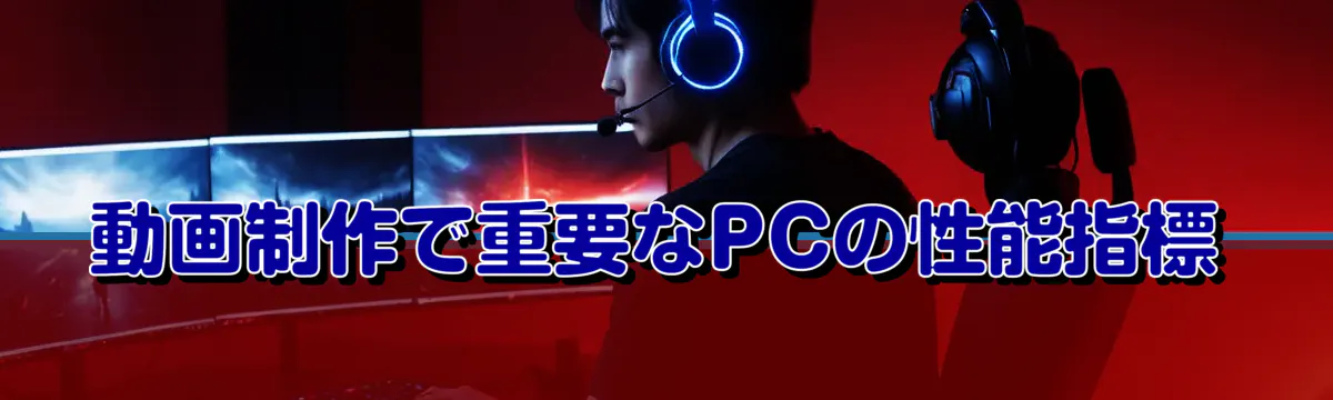 動画制作で重要なPCの性能指標