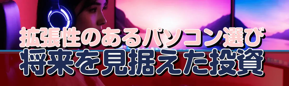 拡張性のあるパソコン選び 将来を見据えた投資