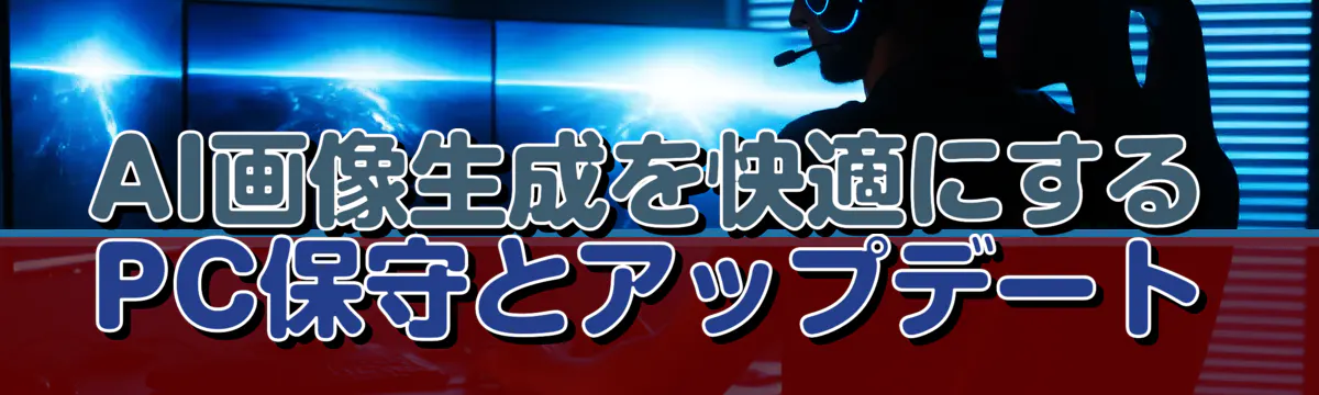 AI画像生成を快適にするPC保守とアップデート