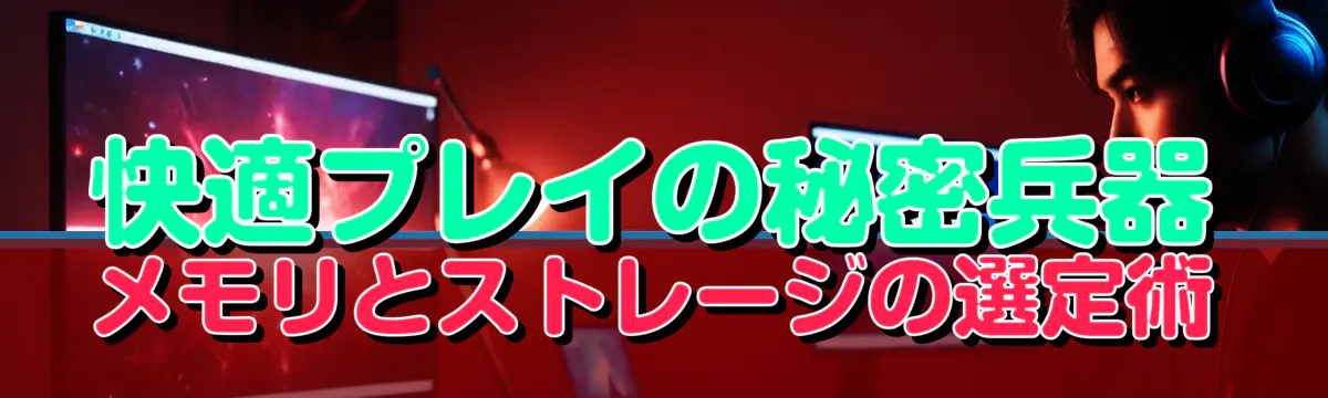 快適プレイの秘密兵器 メモリとストレージの選定術
