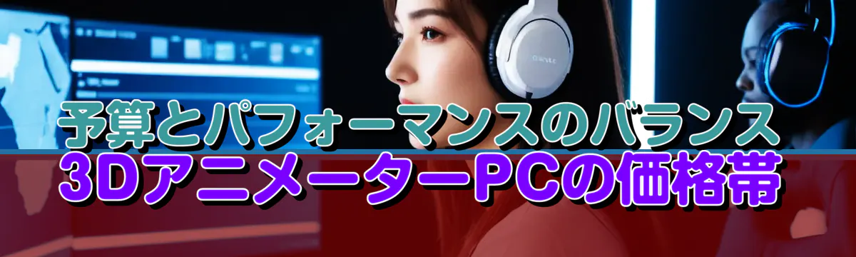 予算とパフォーマンスのバランス 3DアニメーターPCの価格帯