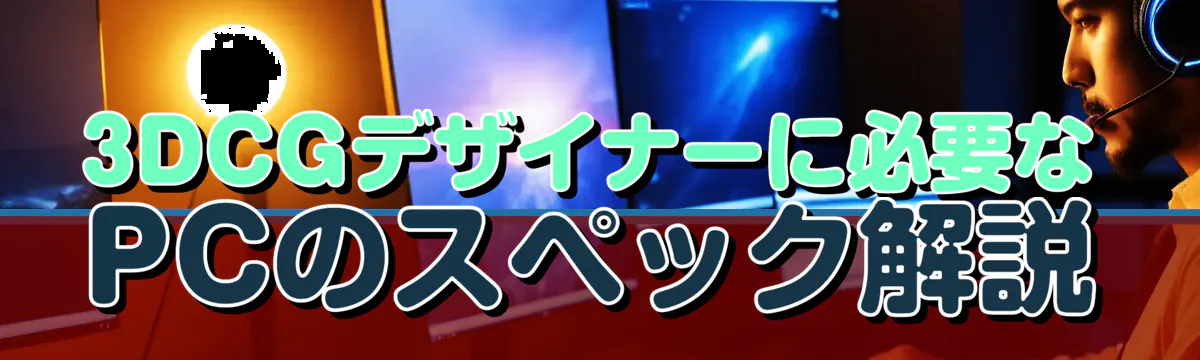 3DCGデザイナーに必要なPCのスペック解説