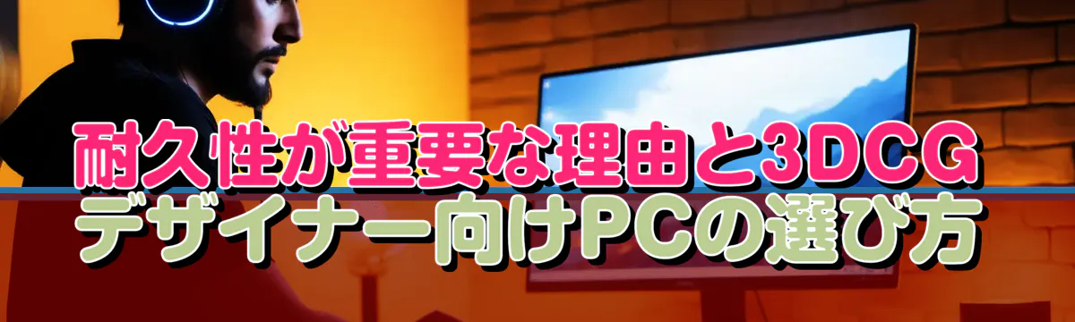 耐久性が重要な理由と3DCGデザイナー向けPCの選び方