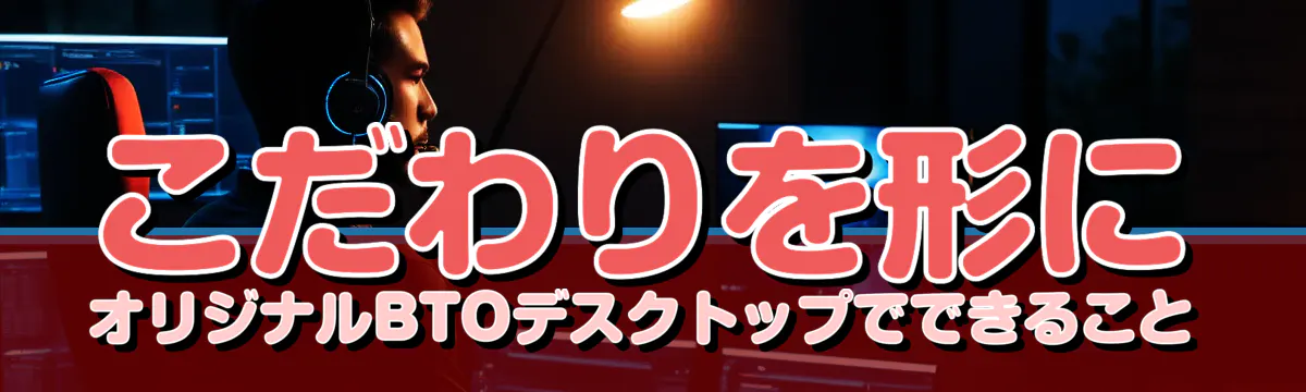 こだわりを形に オリジナルBTOデスクトップでできること