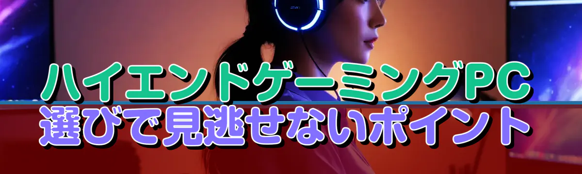 ハイエンドゲーミングPC選びで見逃せないポイント