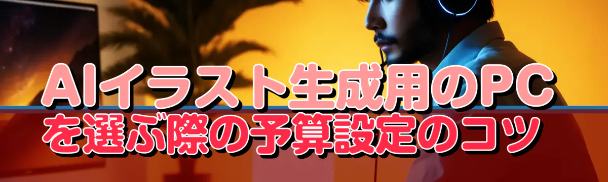 AIイラスト生成用のPCを選ぶ際の予算設定のコツ