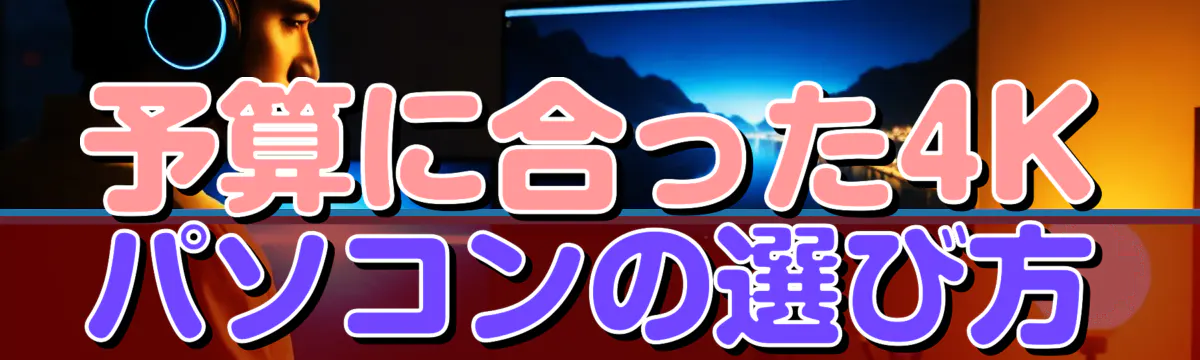 予算に合った4Kパソコンの選び方