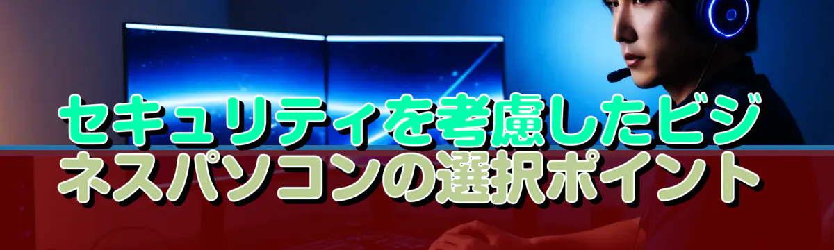 セキュリティを考慮したビジネスパソコンの選択ポイント