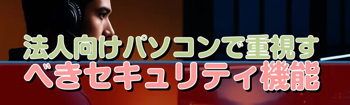 法人向けパソコンで重視すべきセキュリティ機能
