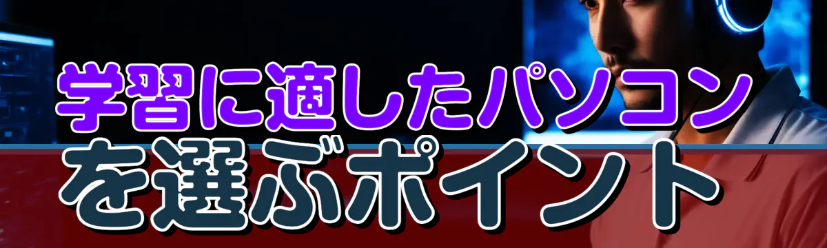 学習に適したパソコンを選ぶポイント 
