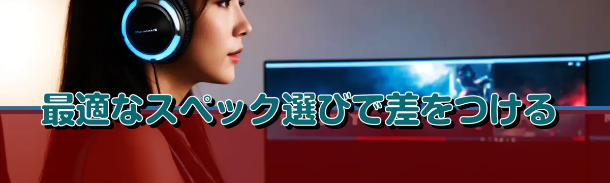 最適なスペック選びで差をつける
