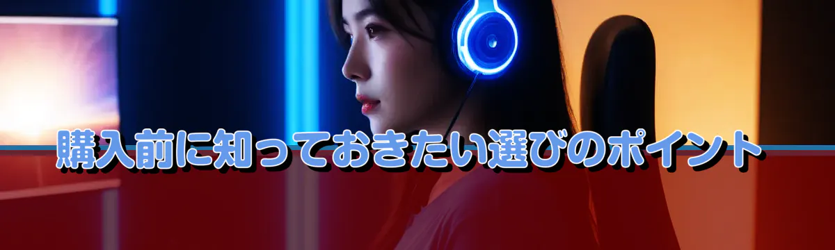 購入前に知っておきたい選びのポイント