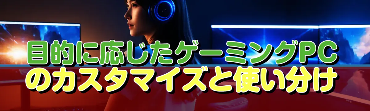 目的に応じたゲーミングPCのカスタマイズと使い分け