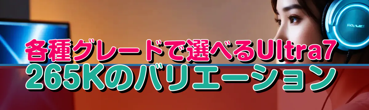 各種グレードで選べるUltra7 265Kのバリエーション