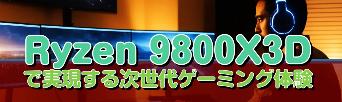 Ryzen 9800X3Dで実現する次世代ゲーミング体験