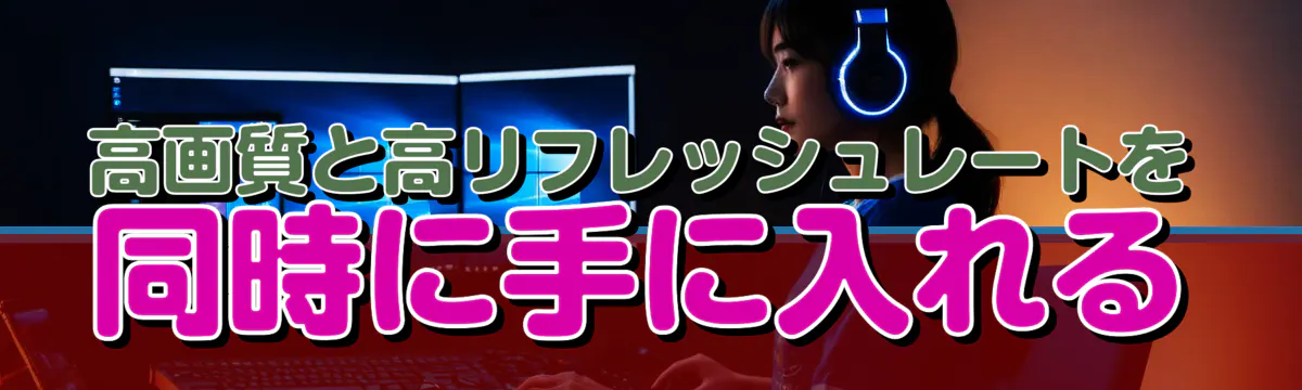 高画質と高リフレッシュレートを同時に手に入れる