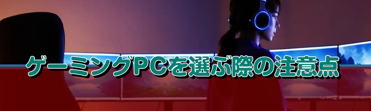 ゲーミングPCを選ぶ際の注意点