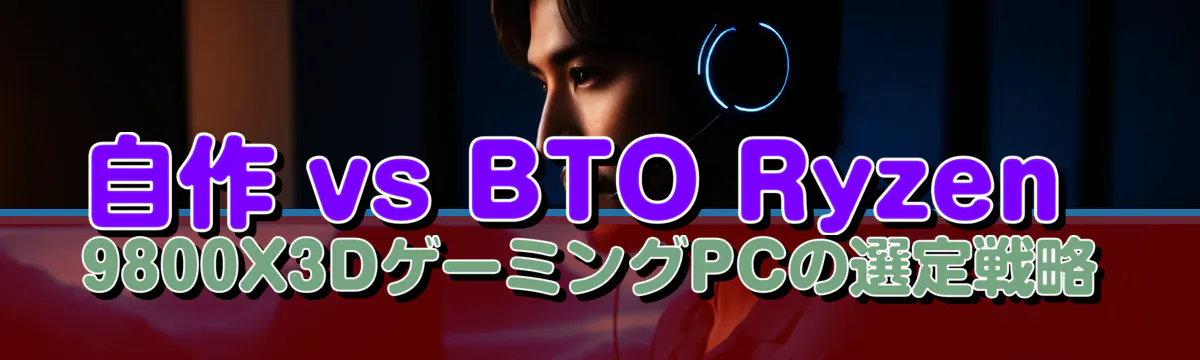 自作 vs BTO Ryzen 9800X3DゲーミングPCの選定戦略