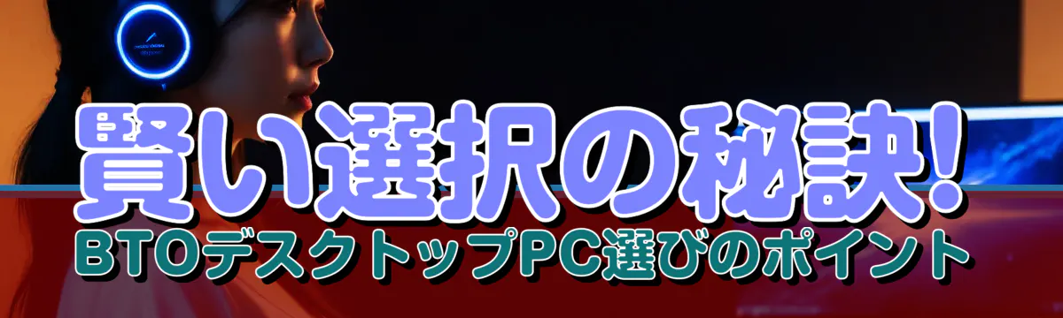 賢い選択の秘訣! BTOデスクトップPC選びのポイント