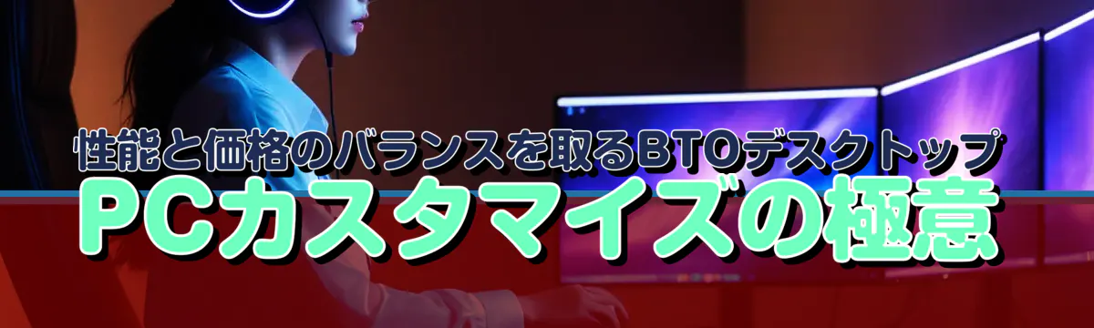 性能と価格のバランスを取るBTOデスクトップPCカスタマイズの極意