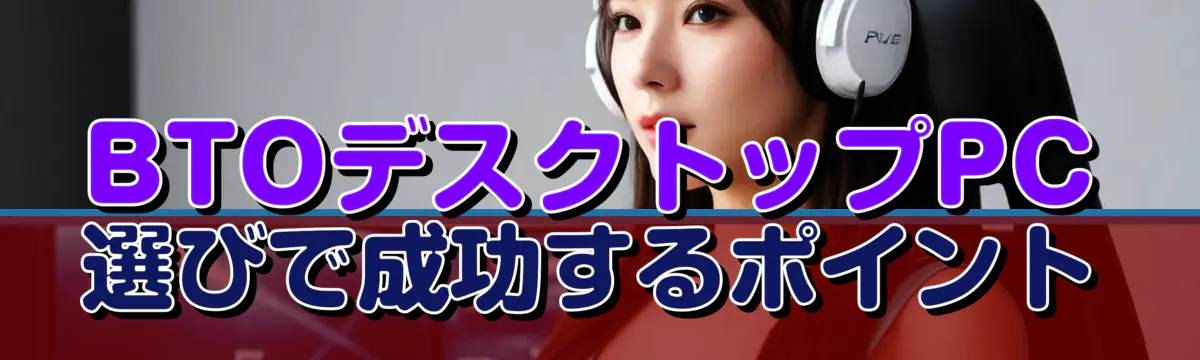 BTOデスクトップPC選びで成功するポイント