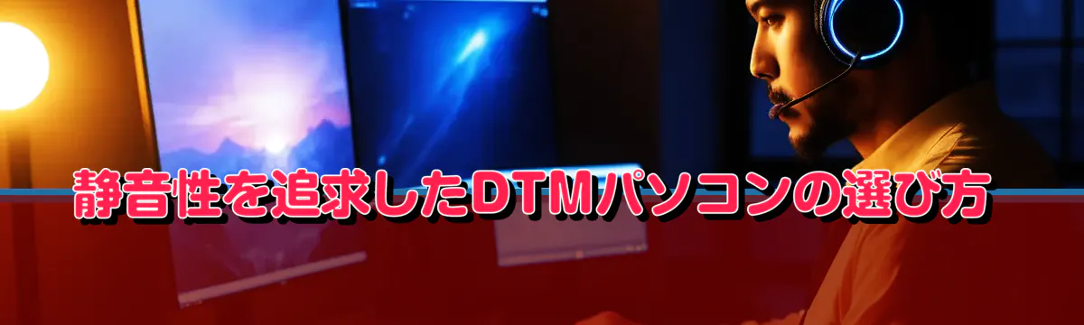 静音性を追求したDTMパソコンの選び方