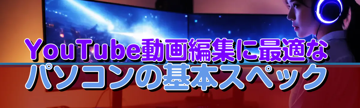 YouTube動画編集に最適なパソコンの基本スペック