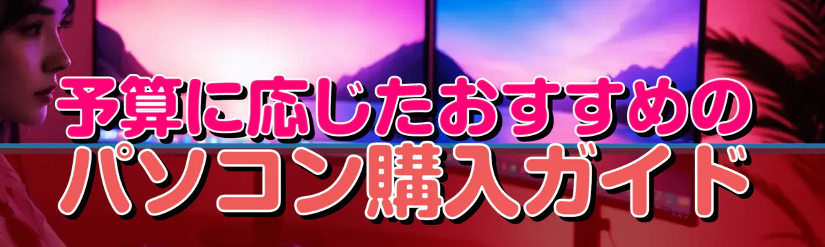 予算に応じたおすすめのパソコン購入ガイド