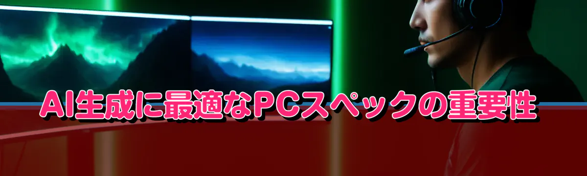 AI生成に最適なPCスペックの重要性