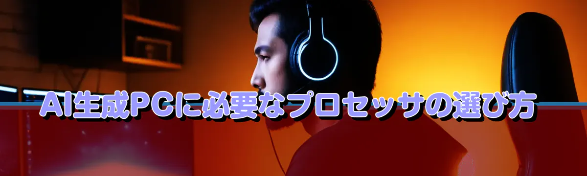 AI生成PCに必要なプロセッサの選び方