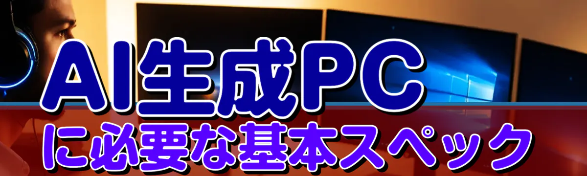 AI生成PCに必要な基本スペック
