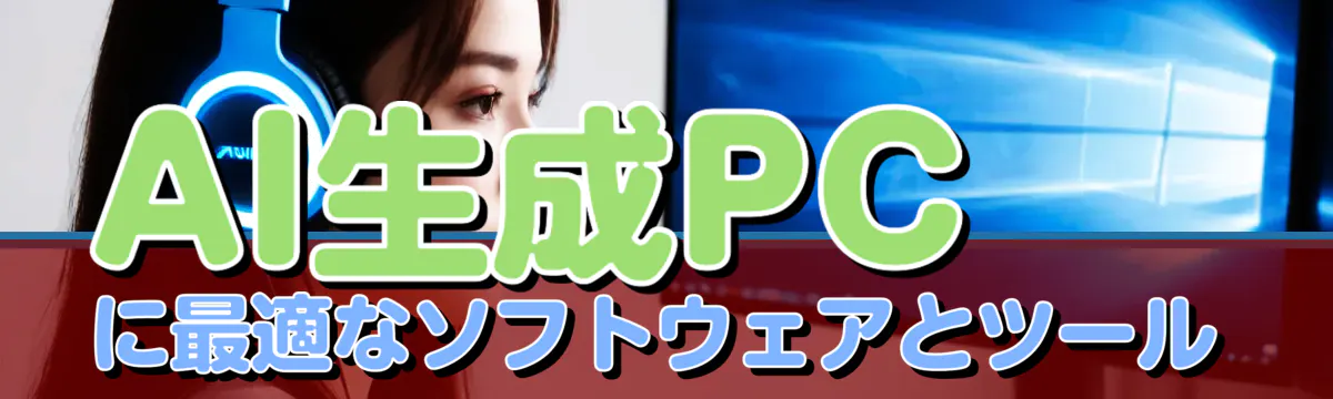AI生成PCに最適なソフトウェアとツール
