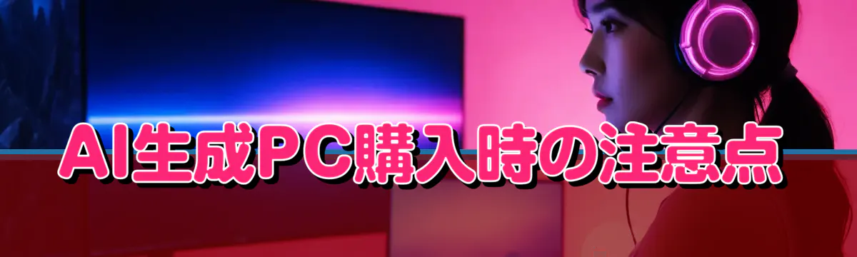 AI生成PC購入時の注意点