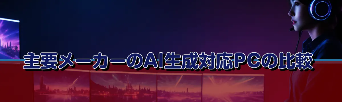 主要メーカーのAI生成対応PCの比較