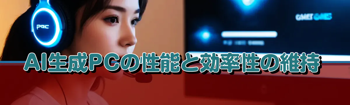 AI生成PCの性能と効率性の維持