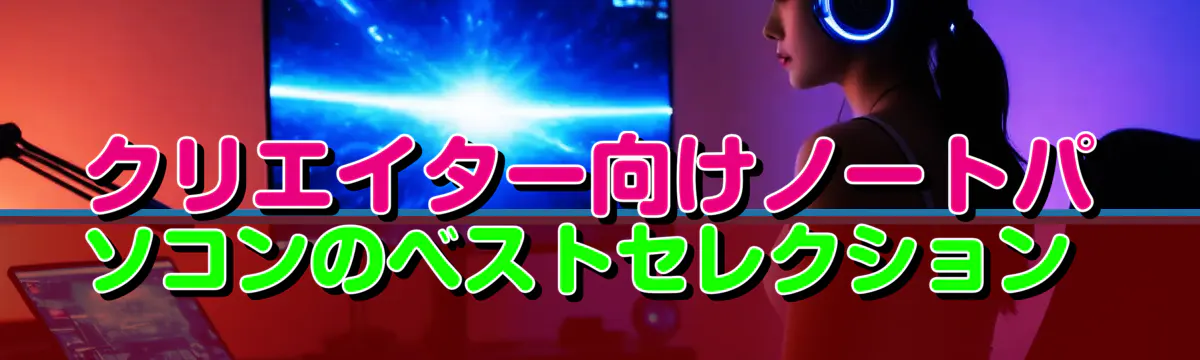クリエイター向けノートパソコンのベストセレクション