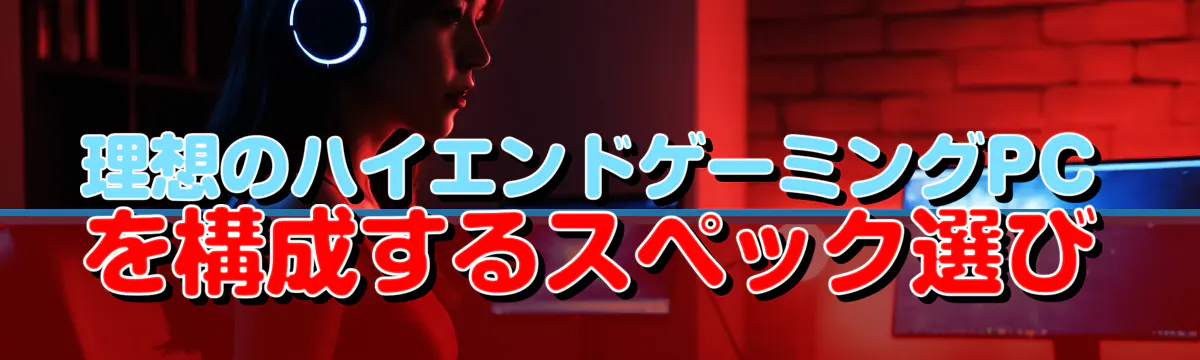 理想のハイエンドゲーミングPCを構成するスペック選び