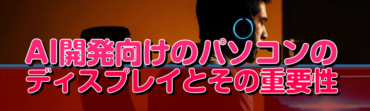 AI開発向けのパソコンのディスプレイとその重要性
