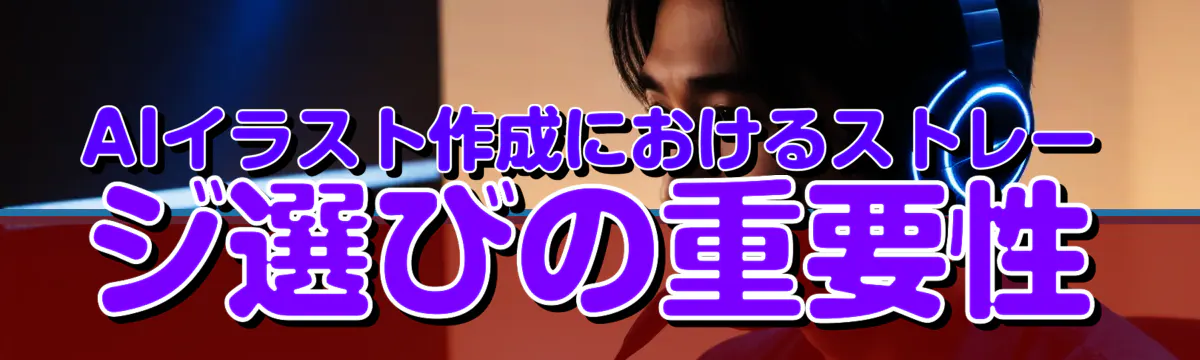AIイラスト作成におけるストレージ選びの重要性