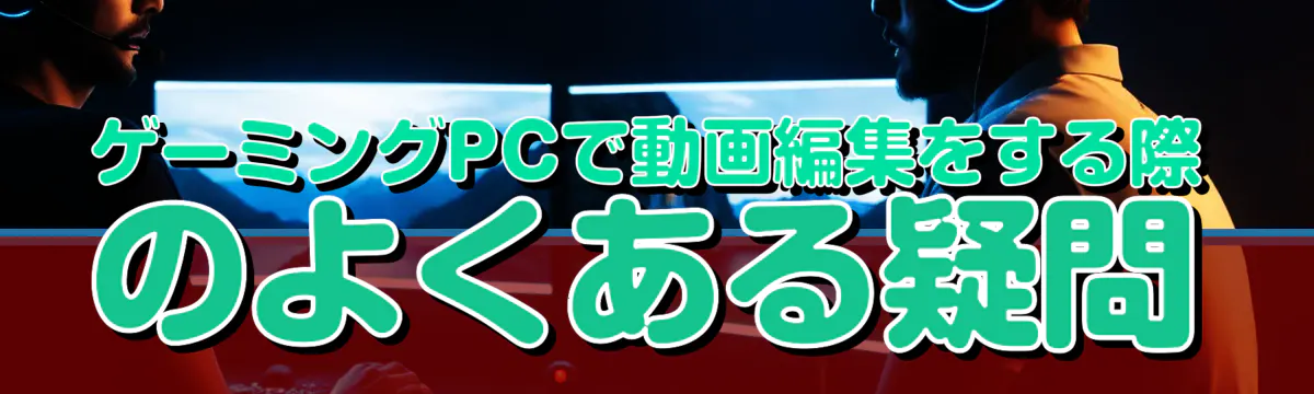 ゲーミングPCで動画編集をする際のよくある疑問