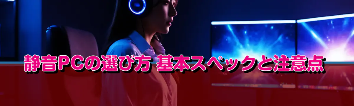 静音PCの選び方 基本スペックと注意点
