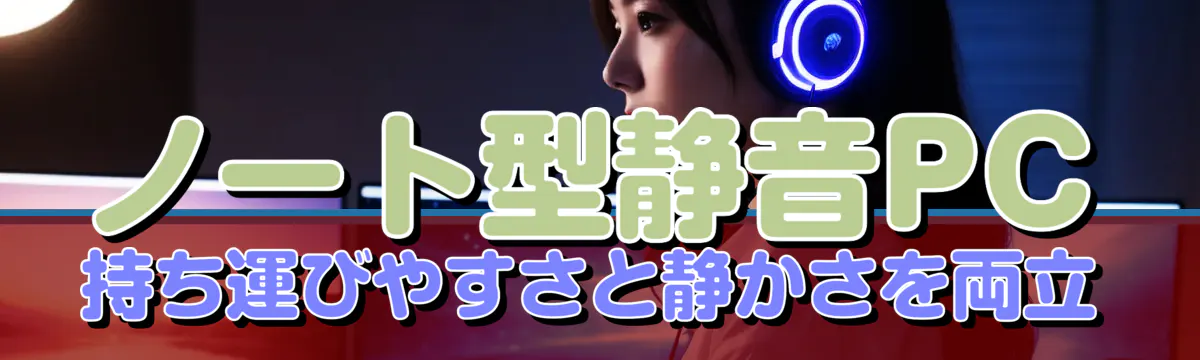 ノート型静音PC 持ち運びやすさと静かさを両立