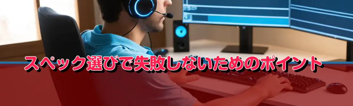 スペック選びで失敗しないためのポイント